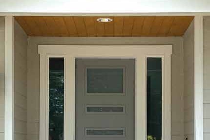Codel smooth modern entry door — product photography courtesy of Codel Doors