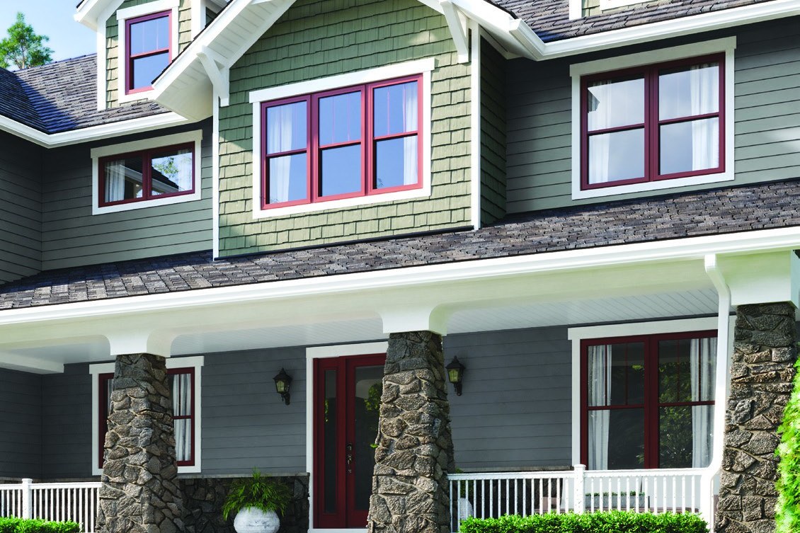 Simonton windows on a craftsman two-story — product photography courtesy of Simonton Windows