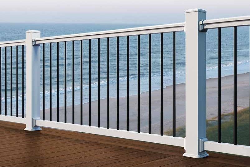 TimberTech Advanced PVC decking oceanfront — product photography courtesy of TimberTech