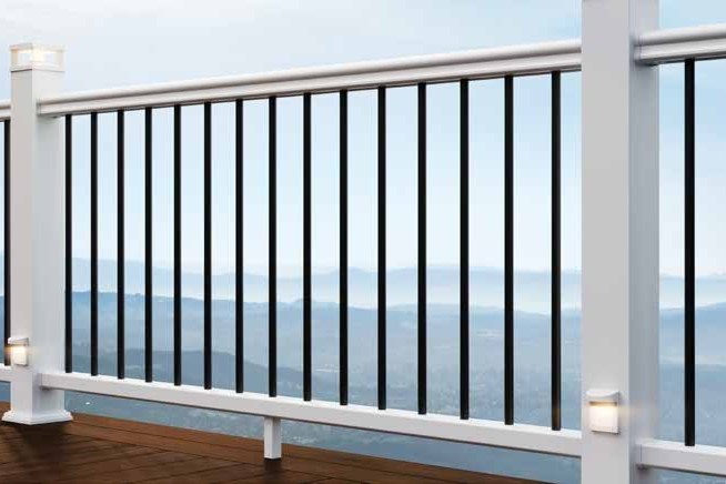 TimberTech railing over the water — product photography courtesy of TimberTech