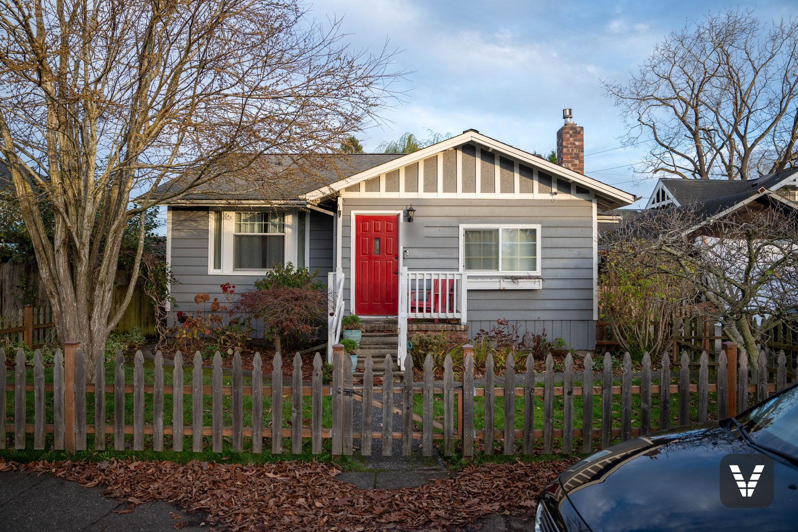 Front and entry before — original asbestos siding — before, Bellingham, WA