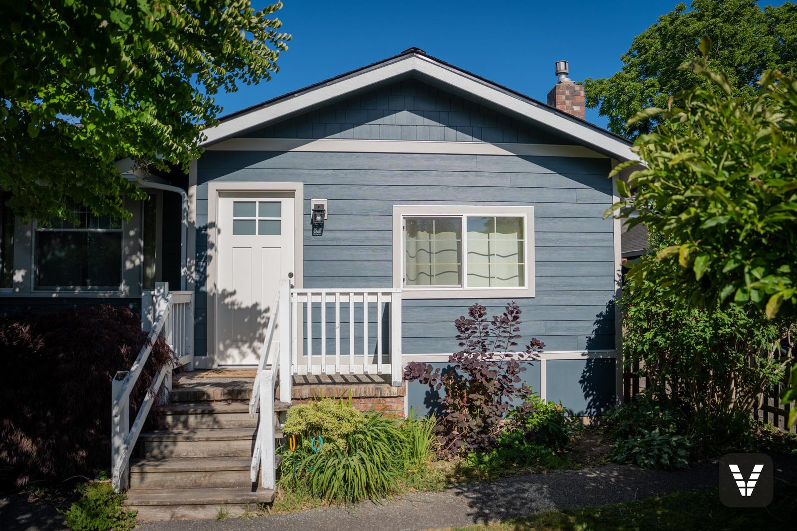 The finished view — front & entry — Siding & Window Vault project in Bellingham, WA