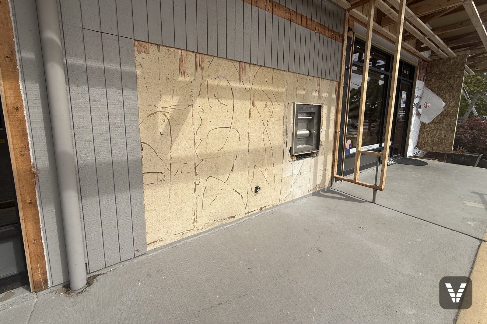 Tear-off in progress — original T1-11 exposed and evaluated as sheathing, Bellingham, WA
