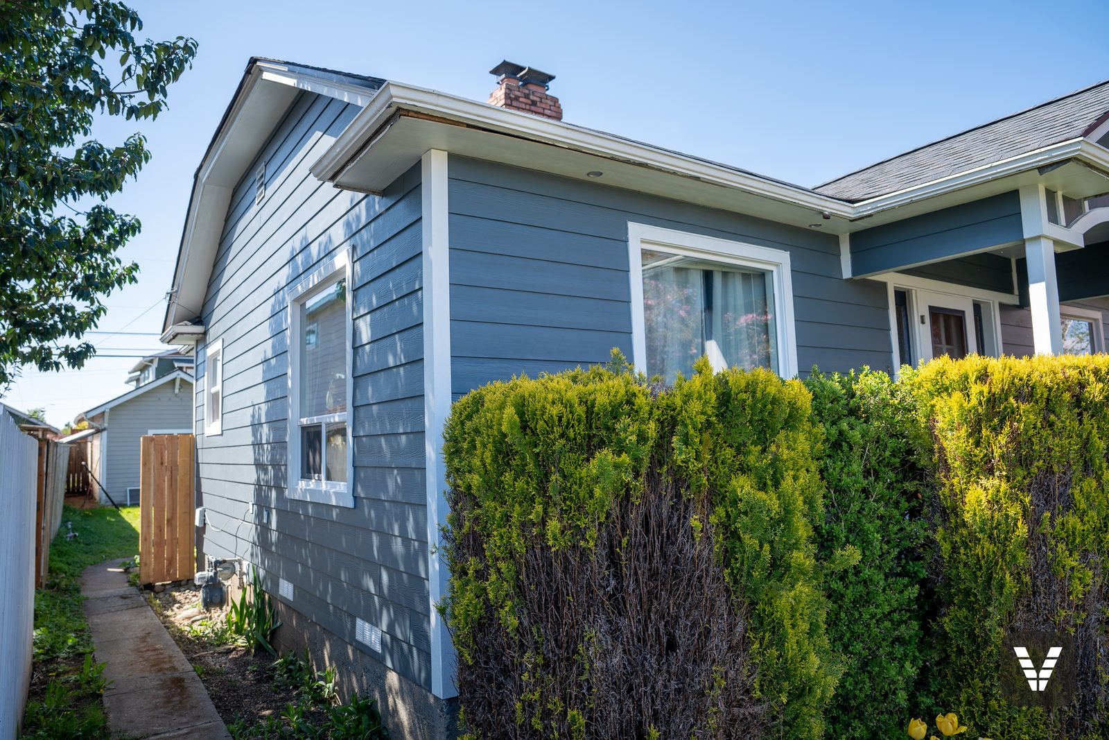 The finished view — front-left corner — after, SWV project in Bellingham, WA