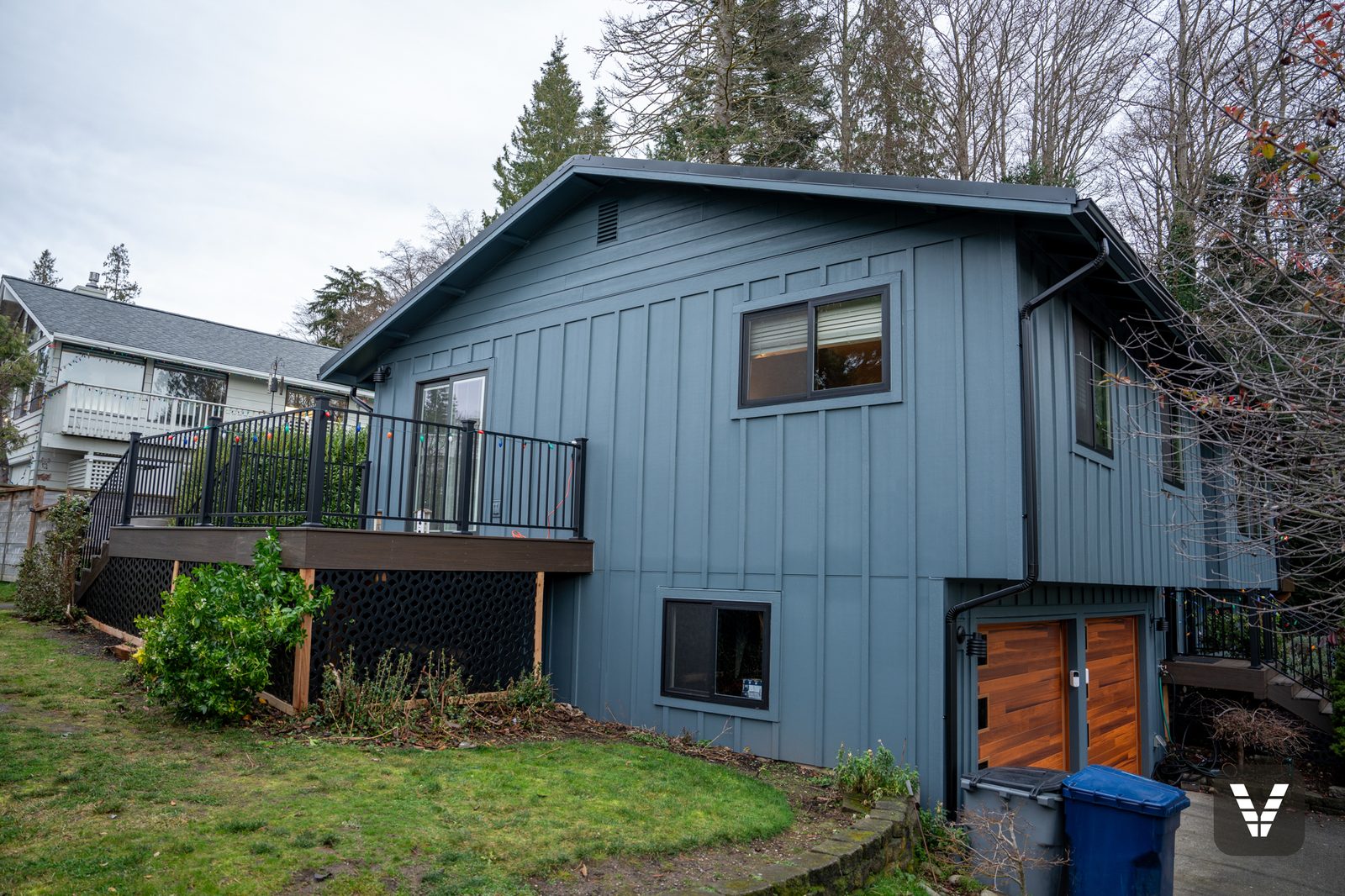 The finished view — deck side — Siding & Window Vault project in Anacortes, WA