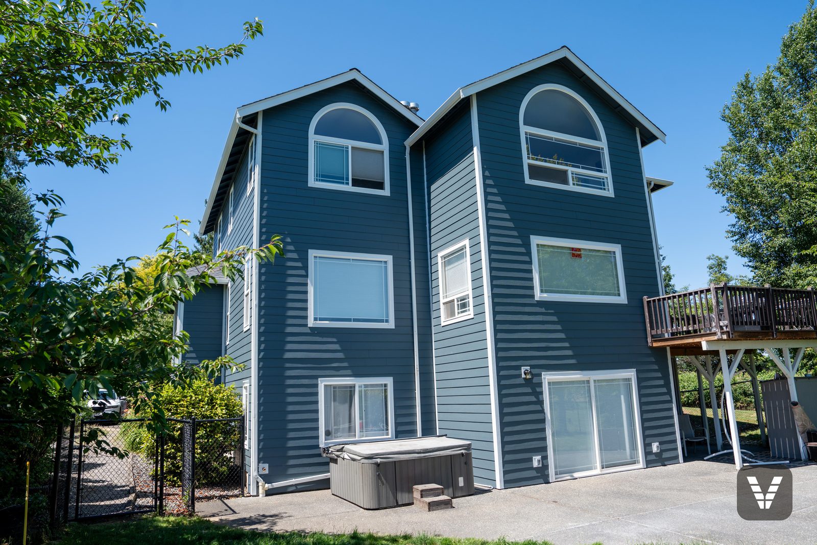 The finished view — the rear corner — after, SWV project in Bellingham, WA