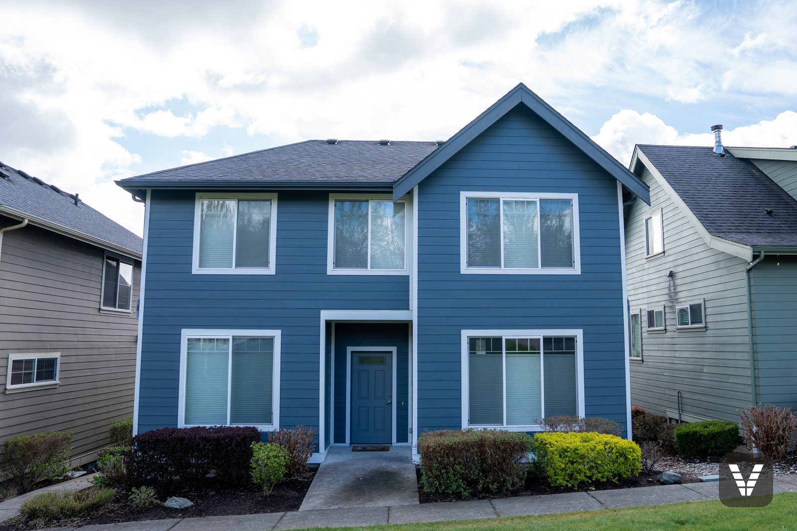 The finished view — front elevation — after, SWV project in Ferndale, WA