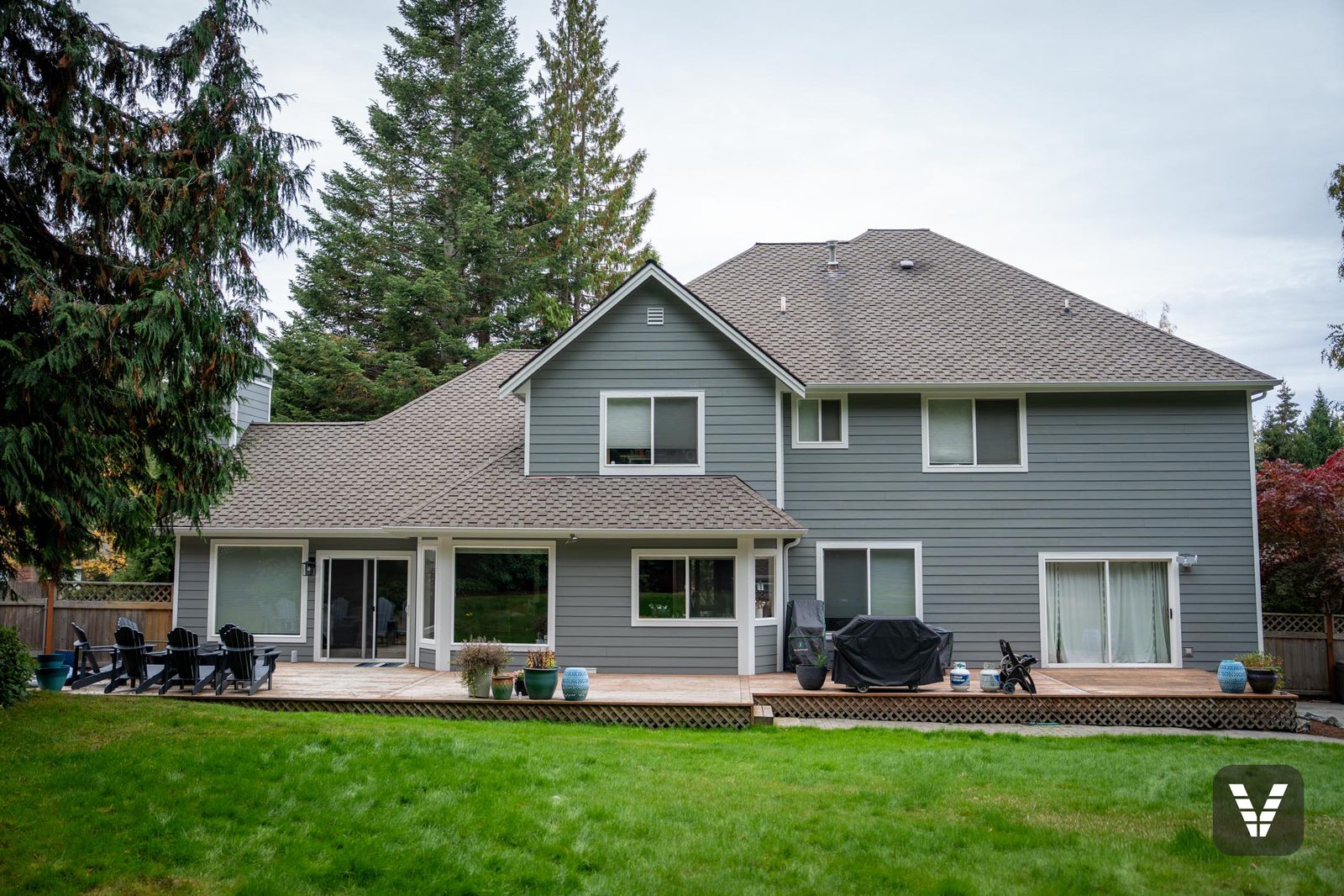 The finished view — backyard — after, SWV project in Anacortes, WA